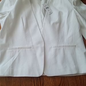 Pure White Blazer (Size 8) Loft Outlet